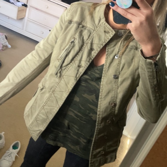 NWOT unique Army Green Anthropology Jacket - Picture 6 of 13